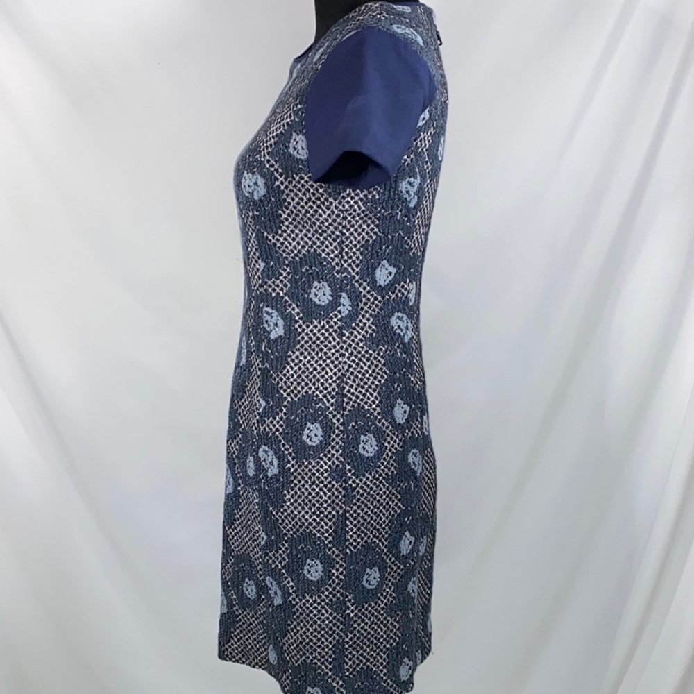 Nicole Miller For Mary Kay Floral Tweed Midi Dress Size 2P Petite - Picture 6 of 13